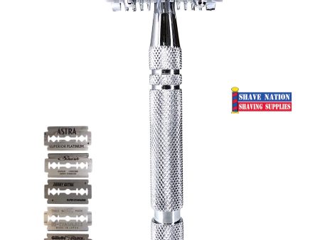 Shave Nation SN246 Open Comb Safety Razor with Blades Online