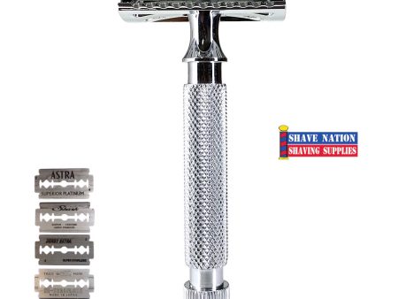 Shave Nation Gripper Closed Comb Safety Razor with Blades Online